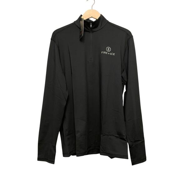 Bogner Fire + Ice Pascal Base First Layer‎ 1/4 Zip Men Size XL Black Ski NEW - Picture 1 of 5